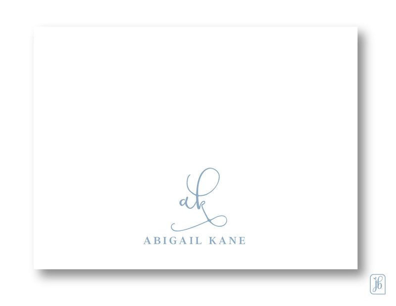 Swash Monogram Note Card