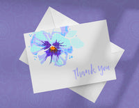 Blue Pansy Note Card