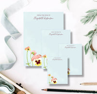 Three Pansies Note Pad Set