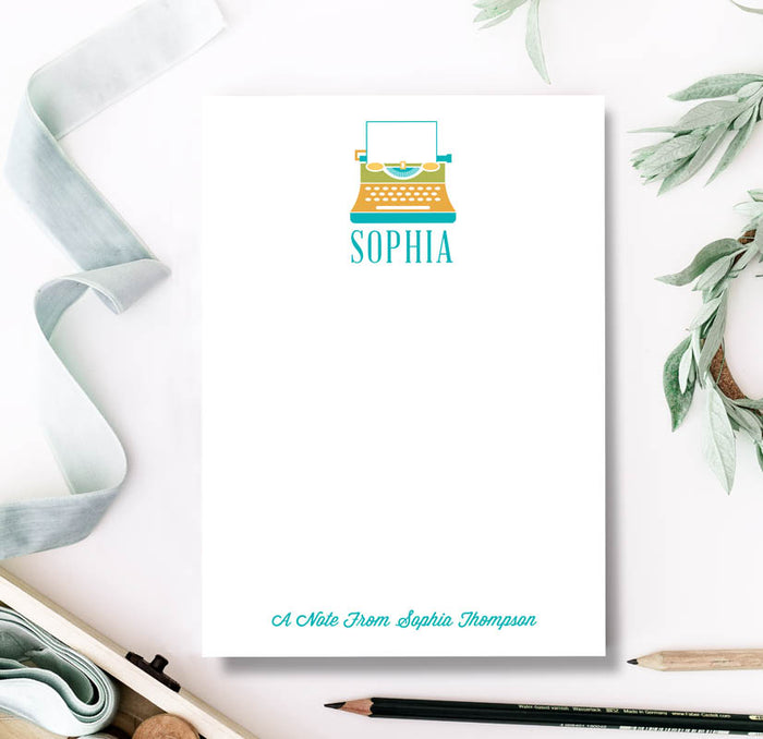 Typewriter Personalized Notepad