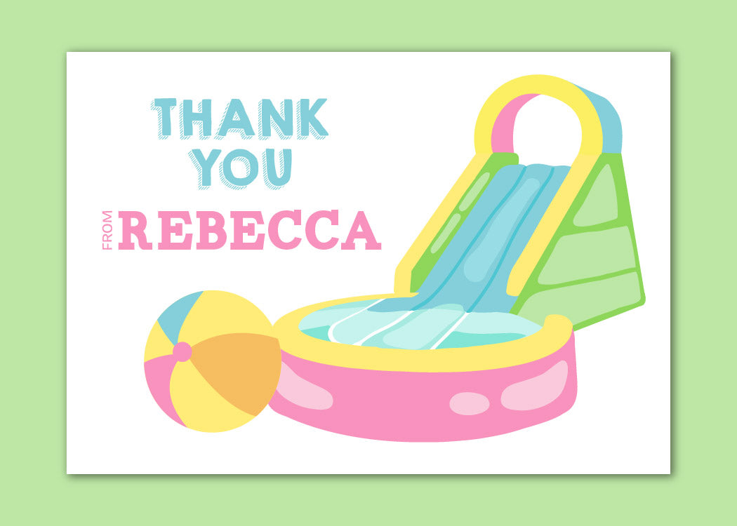 Waterslide Party Note Card