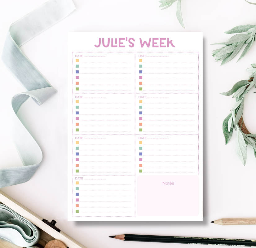 Weekly To Do List Notepad