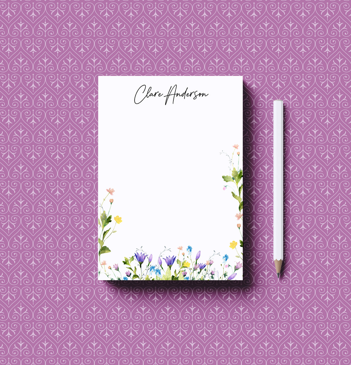 Wildflowers Notepad | Wildflower Note Pad for Desk or Home
