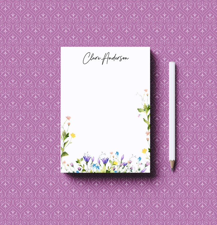 Wildflowers Notepad | Wildflower Note Pad for Desk or Home