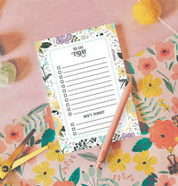Spring Floral "To Do Today" Notepad – Daily Task & Checklist Pad