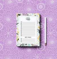 Spring Floral "To Do Today" Notepad – Daily Task & Checklist Pad
