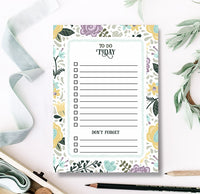 Spring Floral "To Do Today" Notepad – Daily Task & Checklist Pad