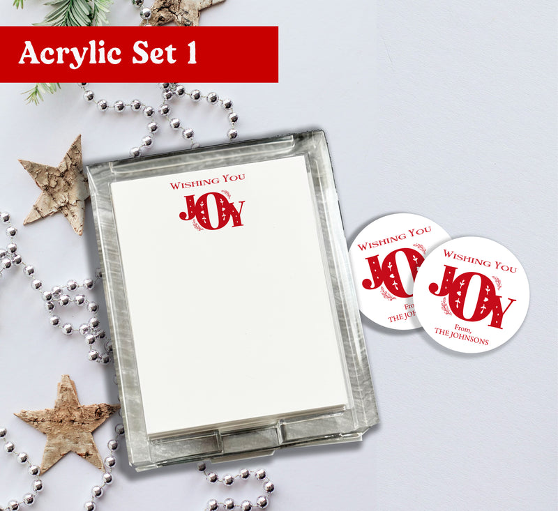Wishing JOY Acrylic Notepad Holder