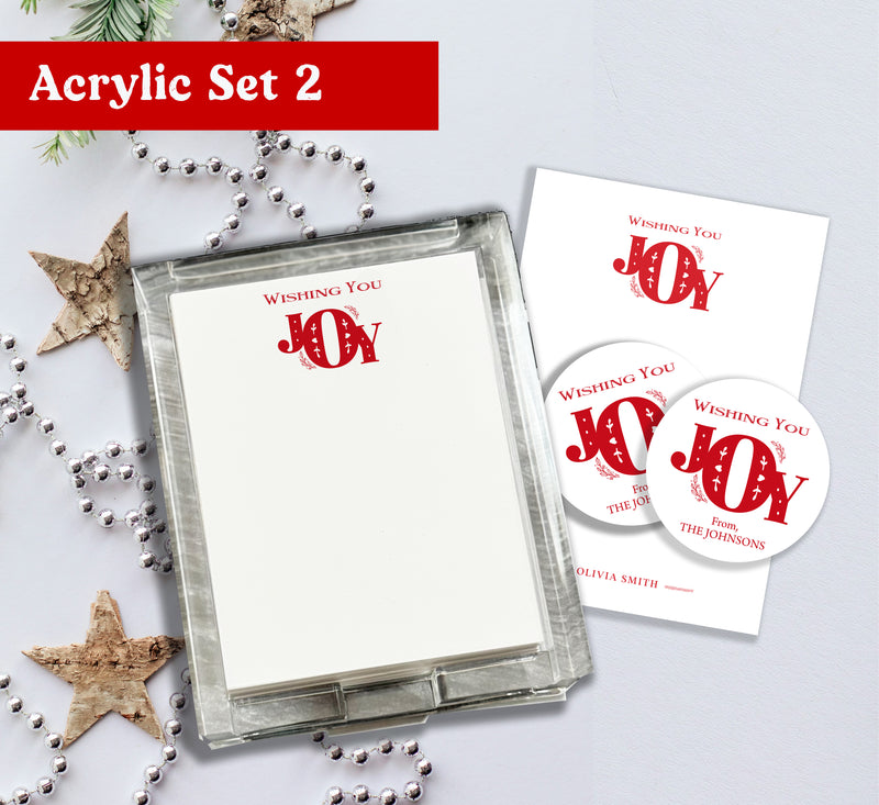 Wishing JOY Acrylic Notepad Holder