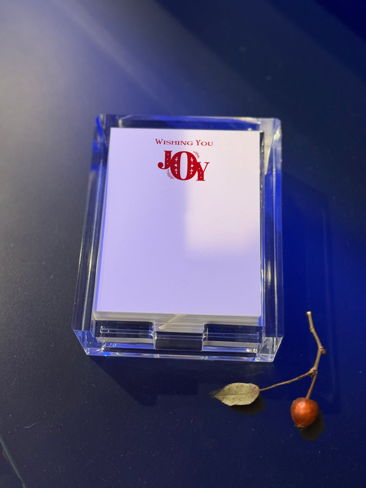 Wishing JOY Acrylic Notepad Holder