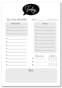 Word Bubble Planner Note Pad