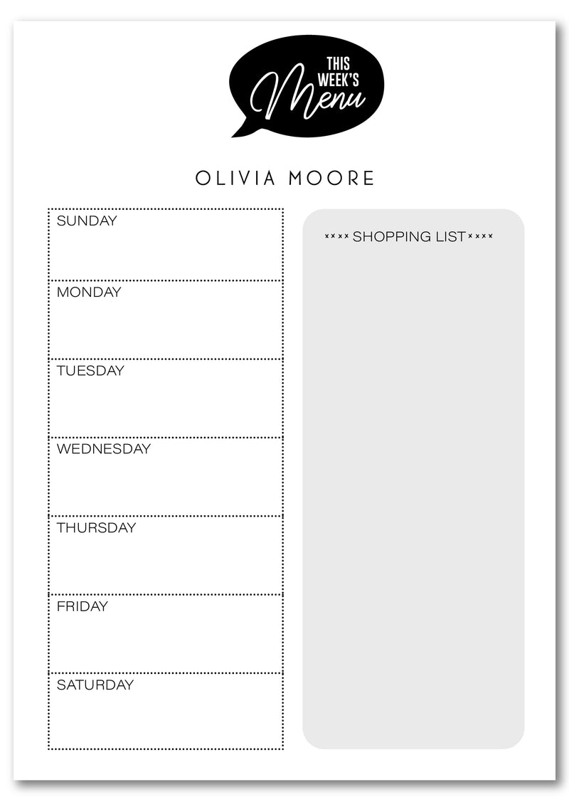 Word Bubble Planner Note Pad