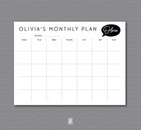 Word Bubble Monthly Plan Note Pad