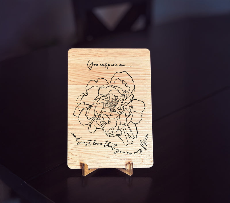 You Inspire Me Laser Greeting Card
