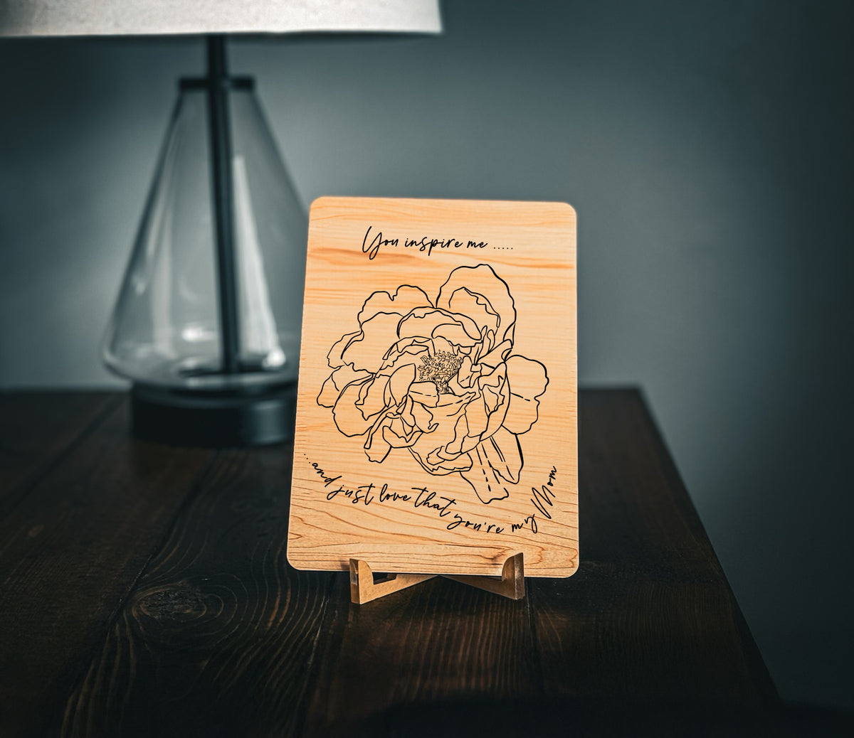 You Inspire Me Laser Greeting Card